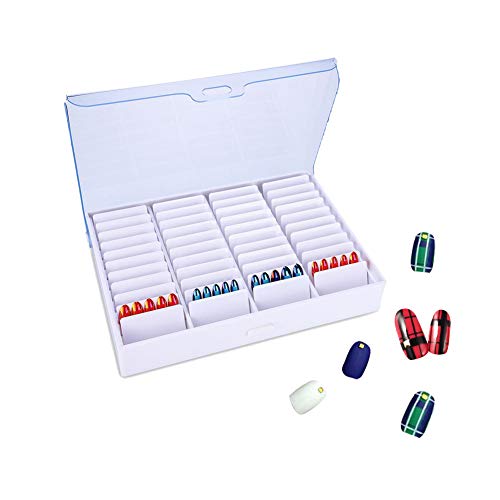 Yotown Haut de Gamme et Distinguée Faux Nail Art Box, manucure Outils Boîte de Rangement Vide Nail Art Clair Strass Pierre Précieuse Perle conteneur