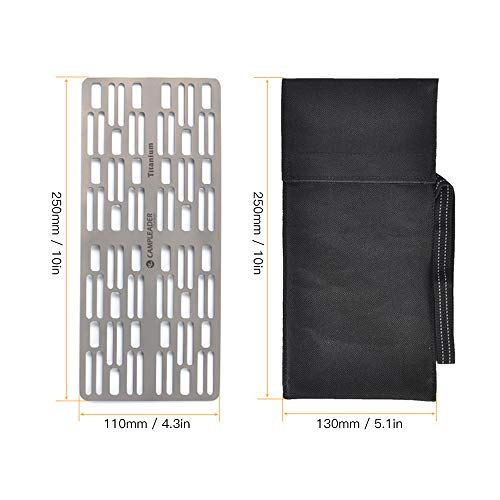 Grade, Romacci Titanium Barbecue Grill Placa ultraleve ao ar livre para churrasco de acampamento