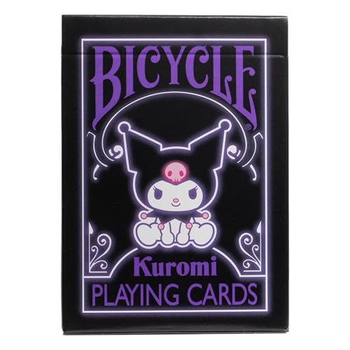 Image of Bicycle Hello Kitty Playing Cards Bundle, Sanrio Black & Pink Hello Kitty and Kuromi Collectible Deck of Cards