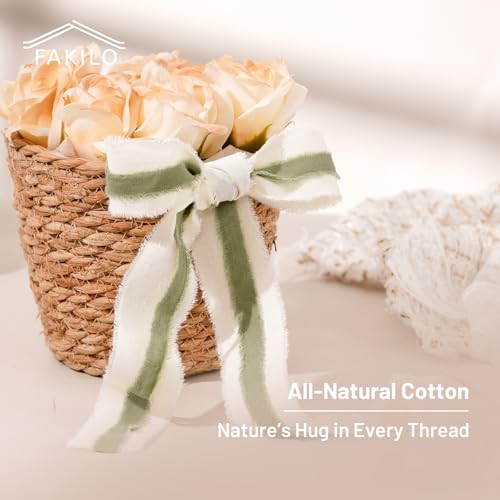 Ruban coton effiloché solution pour décor vintage mariage et fête