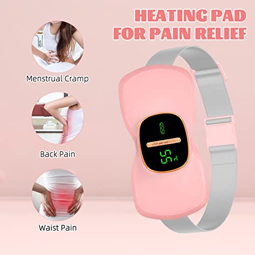 Heating Pads For Cramps, Portable Cordless Menstrual Heating Pad For Period Cramps Pain Relief, Electric Wireless Heating Belt With 3 Massage Modes And 3 Heat Levels For Women, Girls #TOP5