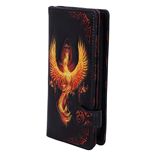 Nemesis Now Anne Stokes Phoenix Rising Mythical Bird Embossed Purse, Black, 18.5cm2