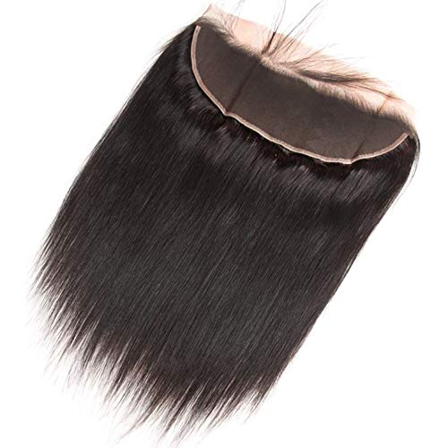 10 Inches Straight 13x4 Short Black Full Lace Frontal Closure Bob Human Hair Pre-Plucked Brazilian Remy Virgin Lace Frontal Closure Natural Color Ear To Ear 13x4 Lace Frontal Closure Human Hair