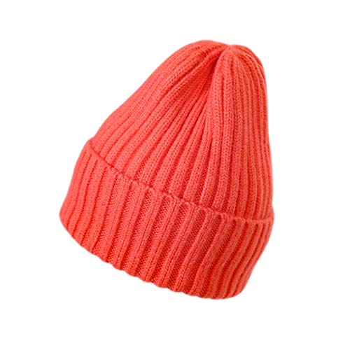 Toddler Knitted Winter Hat Boys Girls Acrylic Hat Baby Kids Warm Hats For Adults Kids Outdoors Cap (Color : Orange, Size : Small) #TOP25