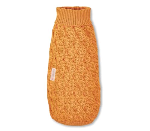 Wolters Strickpullover Diamond | Hundepullover für kühle Tage | Farbe Fancy-Orange - Gr. 30 (Rückenlänge 28-30 cm)