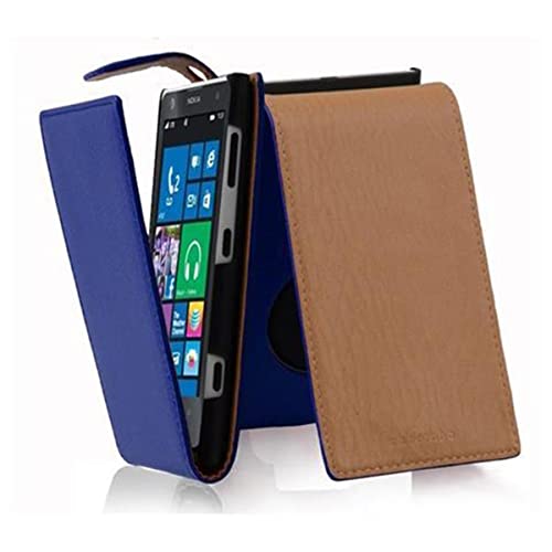 Cadorabo Funda para Nokia Lumia 1020 in Azul Real   Cubierta Proteccíon Estilo Flip de Cuero Sintético Estructuro   Etui Case Cover Carcasa