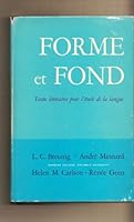 Forme Et Fond Textes Littéraires Pour L'Étude De La Langue B00CHQFZPK Book Cover