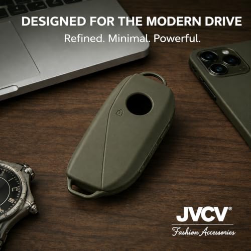 Image of JVCV Premium Soft TPU Key Cover Compatible with BMW 2023 New 7 Series 740i 760i X1 X5 X7 XM iX i7 Smart Key | Scratch-Resistant Protective Case | 360 Full Protection (2 Pack - Matte Green)
