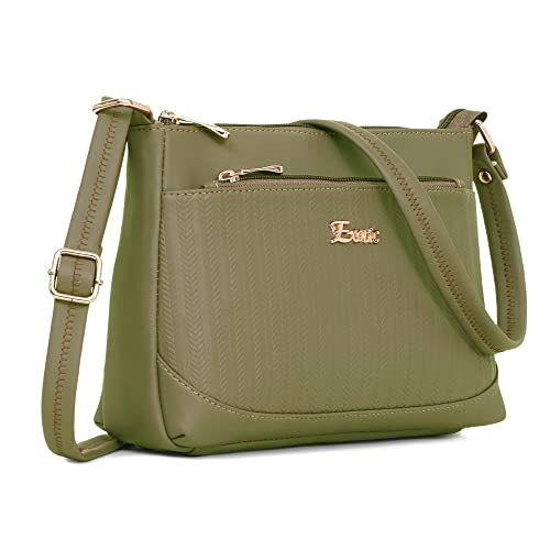Image of EXOTIC Women's Studded Dual Tone Sling Bag -Green