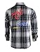 SCREENSHOT-W21312 Mens Plaid Shacket Button Down Long Sleeve Shirt Coat Graffiti Patch Flannel Shirt Loose Jacket-Black-3XLarge