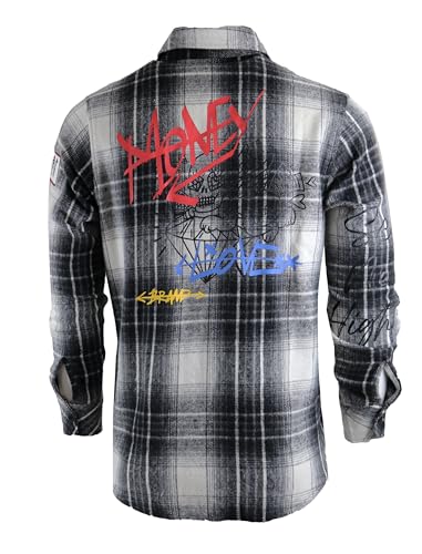 SCREENSHOT SHACKET 3202 Mens Casual Plaid Flannel Shacket Shirt Jacket Button Down Long Sleeve4