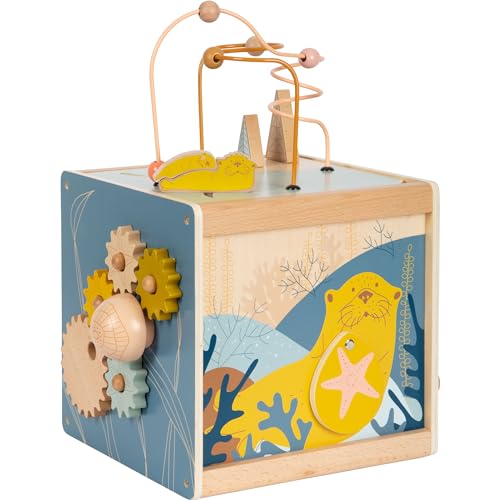 Cube de motricité Seaside Small Foot en bois, le cadeau premier anniversaire