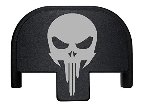 NDZ Performance Rear Slide Cover Back Plate for Smith & Wesson Self Defense S&W SD9 SD40 VE 9mm .40 Black Custom Laser Engraved Image: NDZ Skull 1