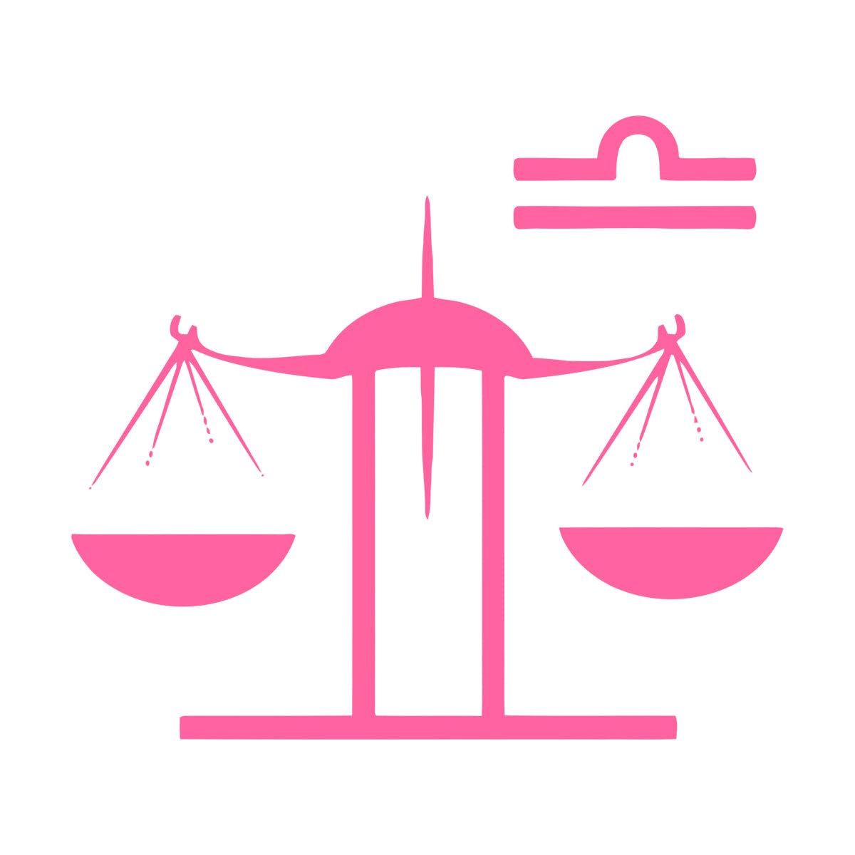 Libra Symbol Zodiac Sign Vinyl Decal Wall Sticker Horocope Kids Bedroom Decoration Removable Wall Decals Art Mural Decor Extra Large - 67x76cm โ image 1