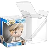 20 Pack Clear Protectors Case Compatible with Funko, 4' Pop Figures Case Protectors, Crystal Clear Display Cases for Collectibles with Locking Tab