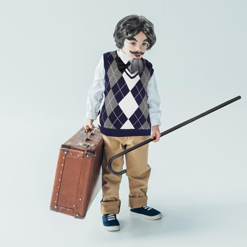 Disfraz completo hombre mayor 9 piezas para niños talla L miniatura 7