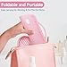 Silicone Microwave Steam Sterilizer Bag for Baby Bottles, Reusable Sterilizing Bag for Pump Parts and Toddler Accessories, Easy to Use Sterilizer Bags Perfect for Home and Travel, Pink (1PC)