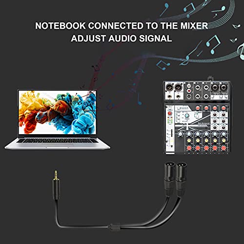 1/8 Polegada Mini Jack Para 2 Xlr Cabo Adaptador Macho,3.5mm Ao Cabo Estéreo Duplo Xlr, Cabo De Cone