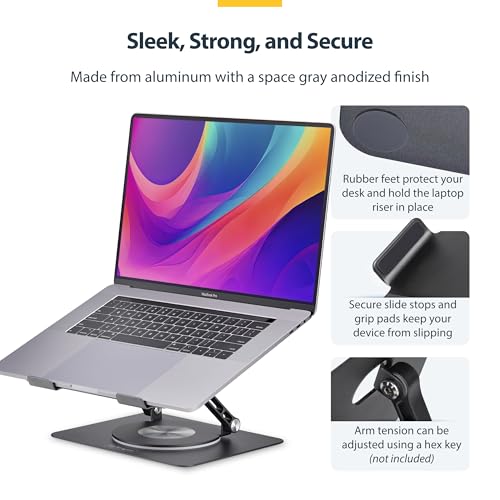 StarTech.com base giratoria para laptop con altura ajustable miniatura 5