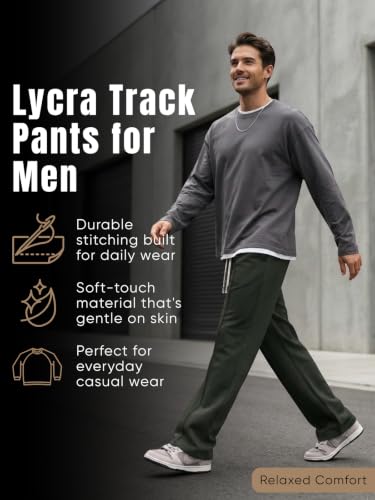 Image of GRECIILOOKS Men's Lycra Cargo Track Pants - Loose Fit Joggers for Men | Korean Style Travel & Home Wear with Pockets (Available in Plus Size)