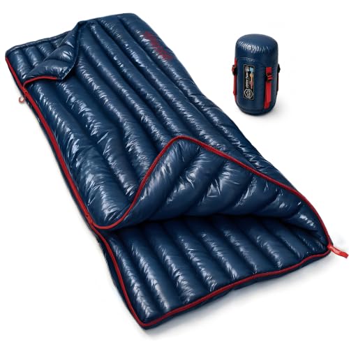 ZOOOBELIVES Ultralight Down Sleeping Bag for Adults, 27 oz 650 Fill Power, 50&deg;F Comfort, 32&deg;F...