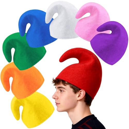 8 Stück Karneval Zwergenmützen- Neuartige 8 Farben Zipfelmütze...