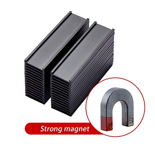 EEOYU Magnetic Label Holders with Magnets, Data Card Holders with Clear Plastic Protectors, Set of 30 (0.8 x 3 Inch) by EEOYU - Image 3