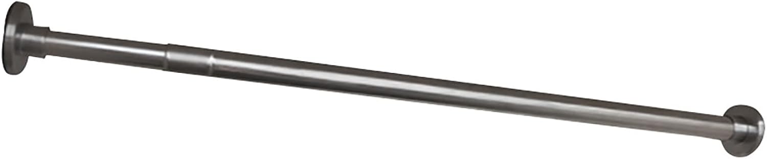 Adjustable Telescopic Closet Rod, No Drilling Spring Curtain Pole, Stainless Steel Tension Rods for Wardrobe Laundry Room Shoe Cabinet Balcony Black 80cm