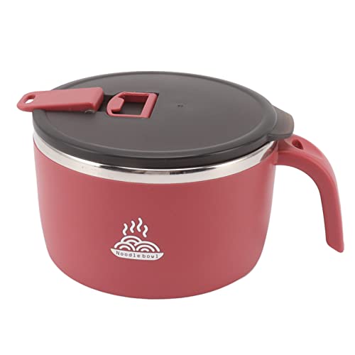 Tigela de macarrão instantâneo de aço inoxidável SWZA, alça de 900ML de capacidade, tigela de almoço