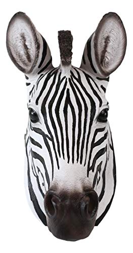 Ebros Madagascar Safari Zebra Horse Bust Wall Decor Savanna Grassland