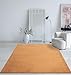 Produktbild Mia´s Teppiche Taos kuscheliger Kurzflor Teppich, Anti-Rutsch Unterseite, Waschbar bis 30 Grad, Super Soft, Felloptik, Terra, 80 x 150 cm