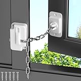 子供 ドア 窓ロック Kafand 引き戸ストッパー 子供・ペット用 安全ロックの長さは自由に調整可能 窓/ドア/引き戸/キャビネット/冷蔵庫対応 簡単設置 防犯ロック子供 指さみ防止 転落防止 犬 猫 網戸補助錠 (1 個入り)