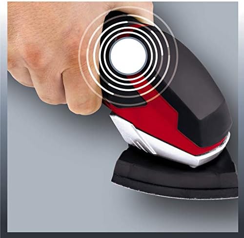 Einhell 4464250 TE-DS 20 E Detail Sander | 200W Triangular Orbital Sander For Wood With Dust Extraction, Soft Start and Variable Speed | Finishing Delta Sander With 10 x Sanding Sheets