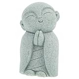 Cabilock Minimalistische Buddha Gartenfigur Aus Kunststein Dekorative Zen Statue Für Meditation Wetterfeste Gartendekoration Feng Shui Skulptur Für Haus Und Outdoor