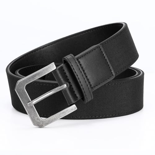XZQTIVE Canvas Belt for Men Women Heavy Duty Nylon Work Belt with Silver Buckle Men Casual Belt for Jeans Pants4