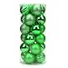 iPEGTOP 115mm/4.5" 6ct Shatterproof Christmas Ball Ornaments, Red and Green Teardrop Hand-Painted Xmas Tree Decorations Baubles for Crafting Festival Wedding Party Home Décor