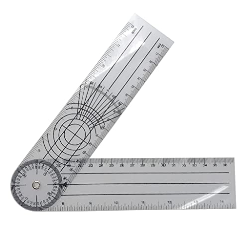 Goniómetro profesional 360 grados 0-140mm medidor de ángulos miniatura 1