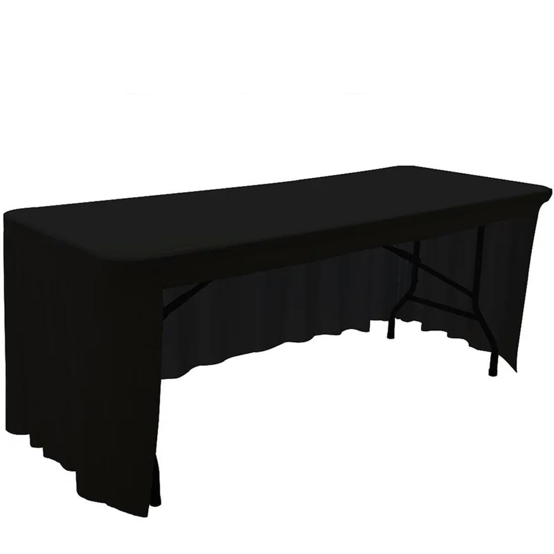 Mantel elástico de licra – Mantel elástico blanco para bodas, banquetes, eventos y fiestas – Falda de mesa perfecta para hoteles y celebraciones