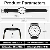 OFFCUP Męskie zegarki, 39 mm męski zegarek chronografowy, zegarki ze skóry, kwarcowy, zegarki biznesowe i casual, zegarki na rękę z męskim paskiem ze skóry, elegancki prezent dla mężczyzn, Czarny