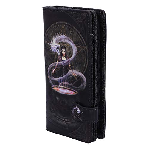 Nemesis Now Anne Stokes The Summoning Witch and Dragon Embossed Purse, Black, 18.5cm, Polyurethane2