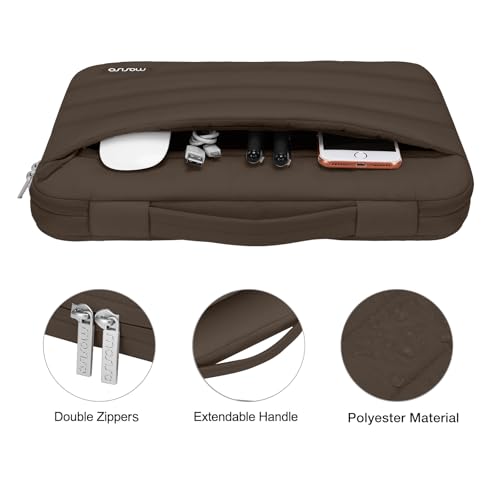 Image of MOSISO Compatible with MacBook Air 15 inch Case M5 2026 M4 M3 M2 2025-2023 | A3448 A3241 A3114 A2941, Protective Hard Shell Case&Puffy Sleeve Bag&Keyboard Skin&Webcam Cover&Screen Film, Beige Brown