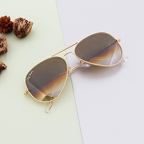 Image of Ted Smith Mens Womens Polycarbonate Uv Protection Metal Pilot Sunglasses