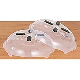 Magnetic Microwave Splatter Cover,Horsky Microwave Plate Guard Lid With Steam Vent 11.8 Inch(Pack of 2)