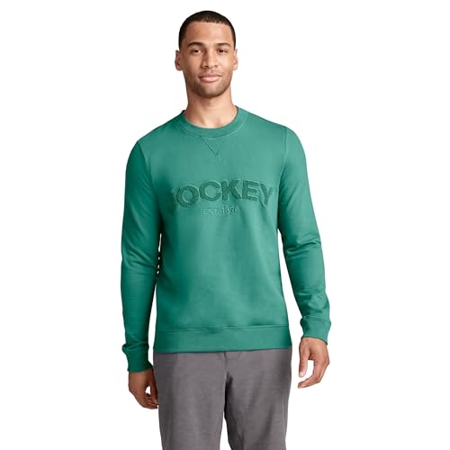 Jockey Men's Loungewear Cotton Blend Fleece Crew Sweatshirt