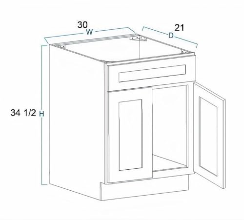Bathroom Vanity Sink Base Ready-to-Assemble Bathroom Cabinet 24"/30'/36" Width (Vanity Base in Maple Walnut, 30 inch)
