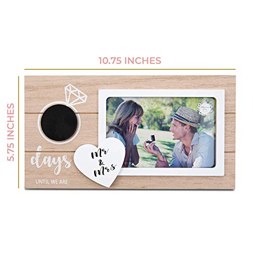 Chosen One Wedding Countdown Photo Frame - Couples 6X4 Photo Frame, Love Picture Frame With Tiny Chalkboard And Chalk! Mr And Mrs Sign For Bridal Shower Gifts, Engagement Gifts, Personalized Frames #TOP1