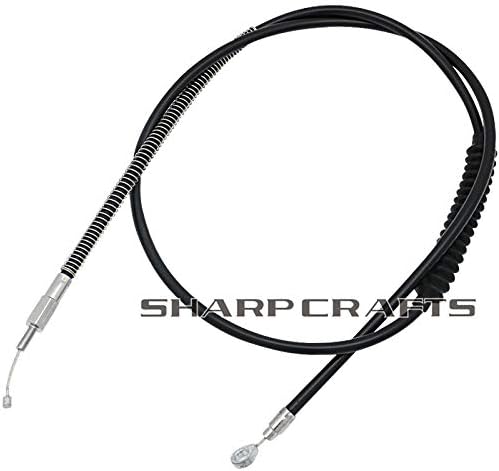 Modified Lengthened Extended Throttle Line Clutch Cable Wire For Harley Iron XL 883 1200 Dyna Softail Fat Boy Heritage Road King (Throttle 110cm)