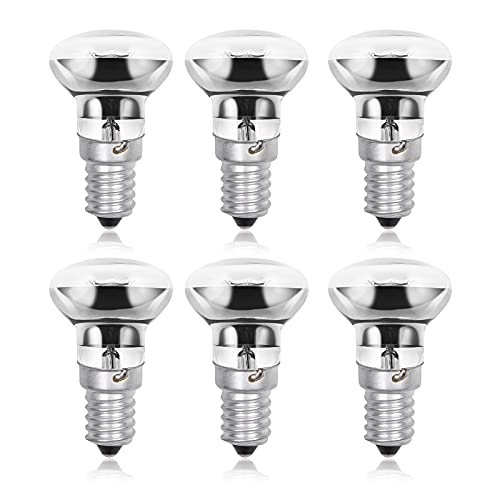 Luxvista 30W E14 R39 Bombilla Reflectora para Pámpara de Lava, Regulable E14 Base R39 Bombilla para Calefactor, AC220-240V, Blanco Cálido 2700-2800K(Paquete de 6) Cover
