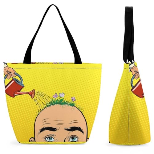 Sac de shopping pour voyage grand format à motif arrosage de fleurs
