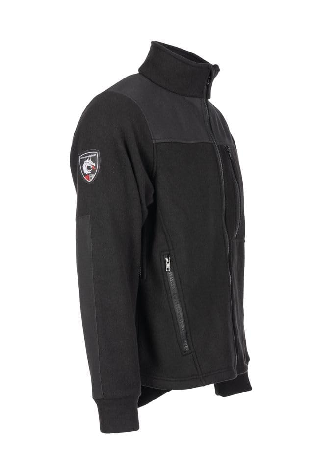 Dragonwear Men's FR Fleece Jacket Wind Resistant 12.7oz Fleece Inherently Flame Resistant Workwear CAT4 NFPA70E NFPA21123